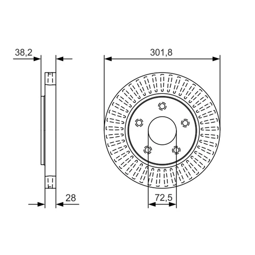 Brzdový kotúč 0 986 479 B17 /BOSCH/ - obr. 4
