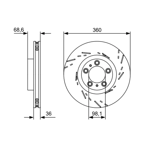 Brzdový kotúč 0 986 479 D23 /BOSCH/ - obr. 4