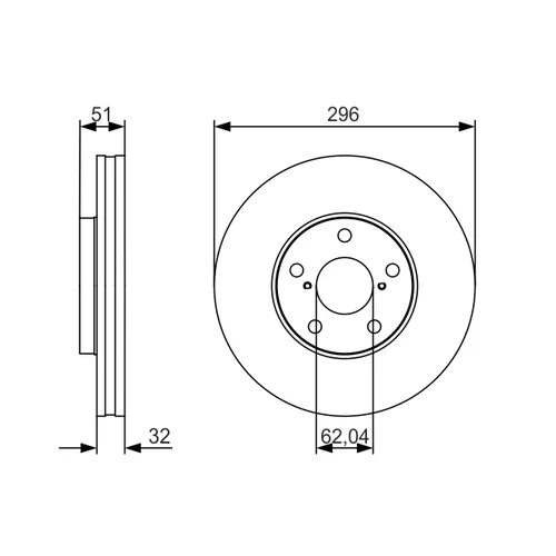 Brzdový kotúč 0 986 479 R20 /BOSCH/ - obr. 1