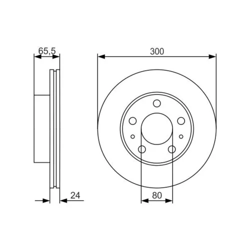 Brzdový kotúč 0 986 479 R86 /BOSCH/ - obr. 4