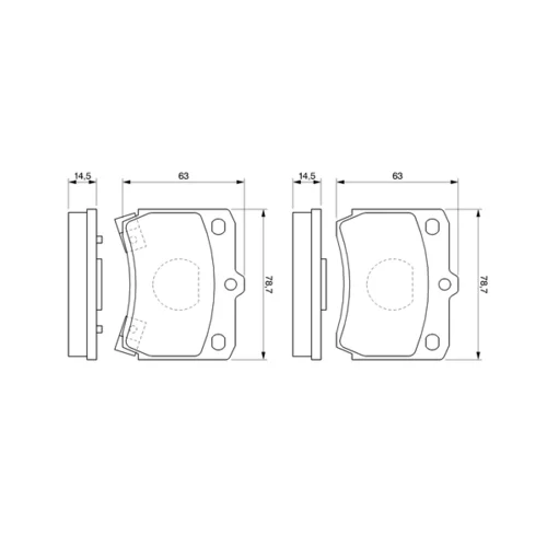 Sada brzdových platničiek kotúčovej brzdy 0 986 493 550 /BOSCH/ - obr. 4