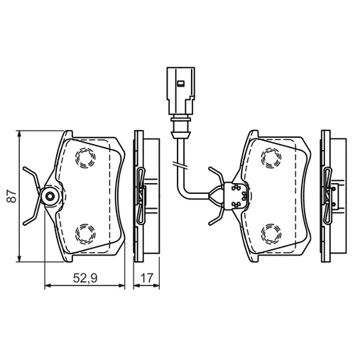 Sada brzdových platničiek kotúčovej brzdy 0 986 494 025 /BOSCH/ - obr. 4