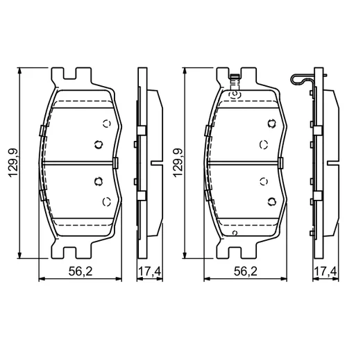 Sada brzdových platničiek kotúčovej brzdy 0 986 494 139 /BOSCH/ - obr. 4