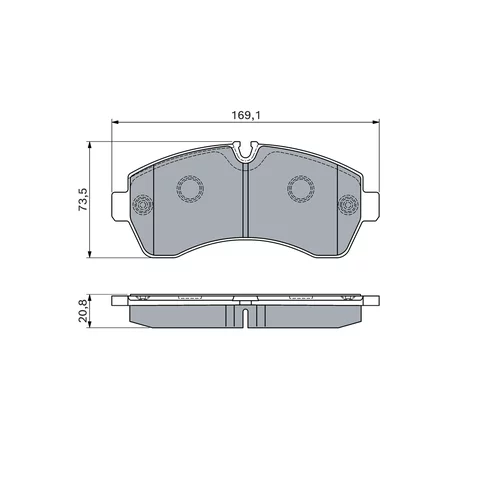 Sada brzdových platničiek kotúčovej brzdy 0 986 494 194 /BOSCH/ - obr. 4