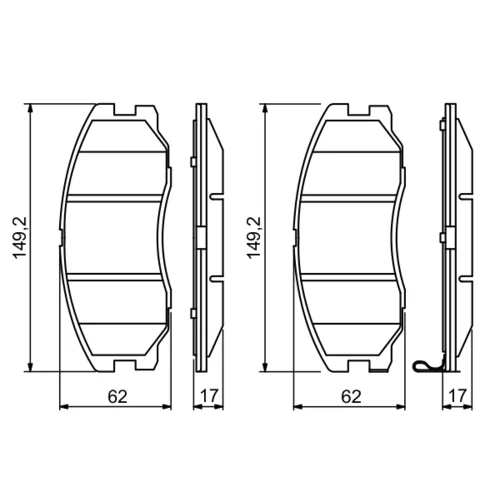 Sada brzdových platničiek kotúčovej brzdy 0 986 494 250 /BOSCH/ - obr. 4
