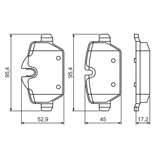 Sada brzdových platničiek kotúčovej brzdy 0 986 494 461 /BOSCH/ - obr. 6