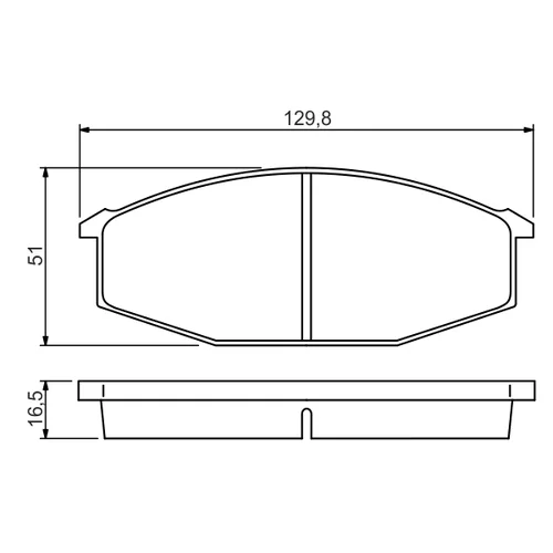 Sada brzdových platničiek kotúčovej brzdy 0 986 494 532 /BOSCH/ - obr. 4