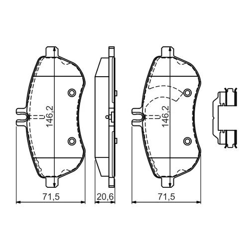 Sada brzdových platničiek kotúčovej brzdy 0 986 494 593 /BOSCH/ - obr. 4