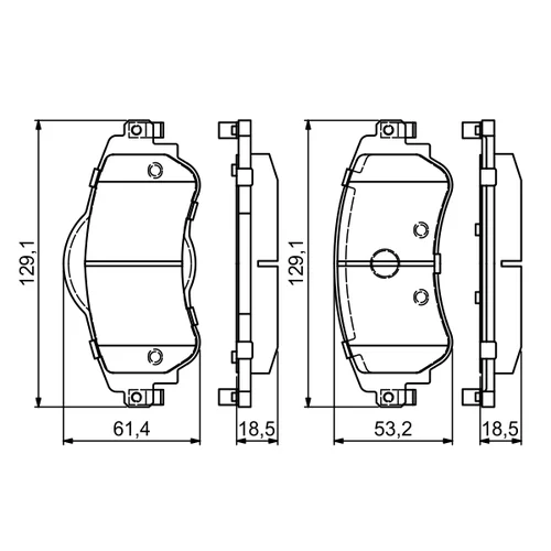 Sada brzdových platničiek kotúčovej brzdy 0 986 494 690 /BOSCH/ - obr. 6