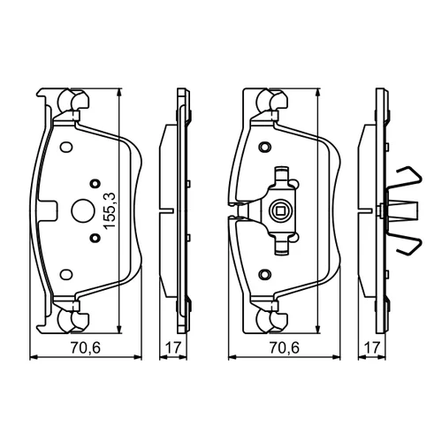 Sada brzdových platničiek kotúčovej brzdy 0 986 494 696 /BOSCH/ - obr. 6