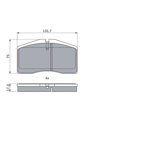 Sada brzdových platničiek kotúčovej brzdy 0 986 494 950 /BOSCH/ - obr. 6