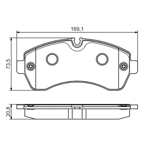 Sada brzdových platničiek kotúčovej brzdy 0 986 495 107 /BOSCH/ - obr. 5