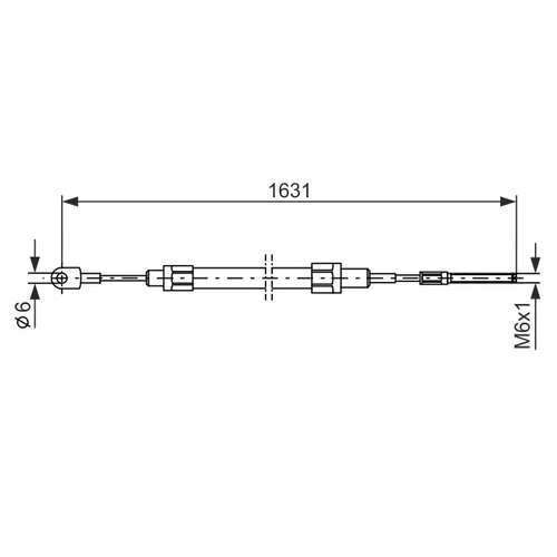 Ťažné lanko parkovacej brzdy 1 987 477 067 /BOSCH/ - obr. 4