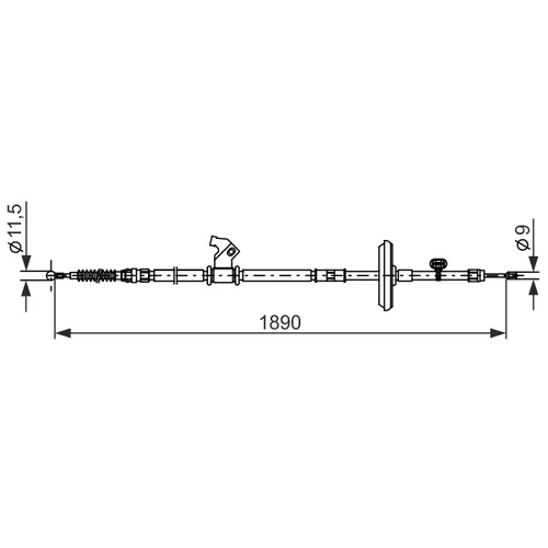 Ťažné lanko parkovacej brzdy 1 987 482 885 /BOSCH/ - obr. 4