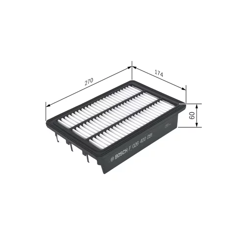 Vzduchový filter F 026 400 091 /BOSCH/ - obr. 4