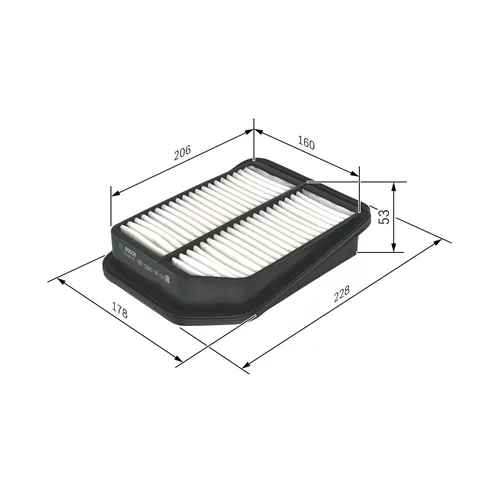 Vzduchový filter F 026 400 125 /BOSCH/ - obr. 4