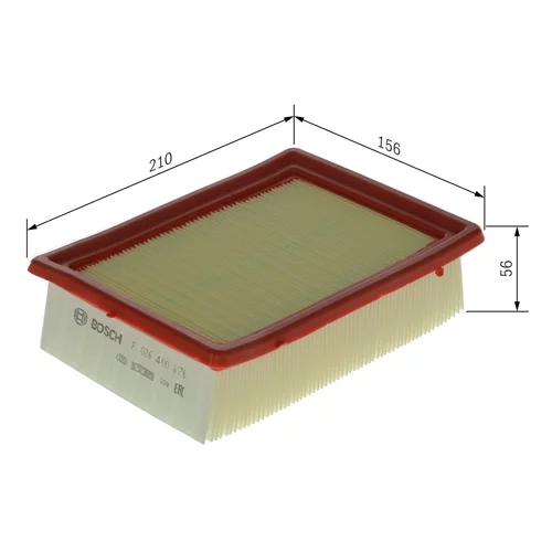 Vzduchový filter F 026 400 676 /BOSCH/ - obr. 4
