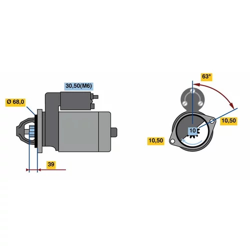Štartér 0 001 139 037 /BOSCH/ - obr. 4