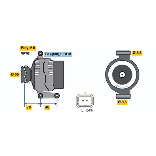 Alternátor BOSCH 0 124 325 024