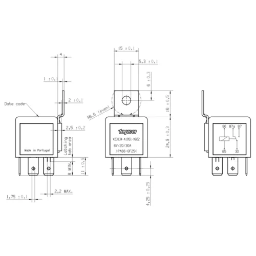 Rele, riadiaca jednotka-Motormanagement 0 332 204 001 /BOSCH/ - obr. 2