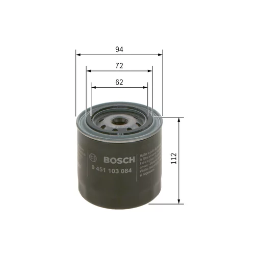 Olejový filter 0 451 103 084 /BOSCH/ - obr. 4