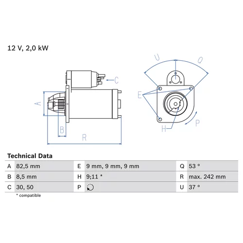 Štartér 0 986 018 450 /BOSCH/ - obr. 3