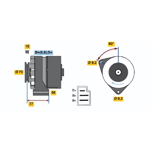 Alternátor 0 986 031 390 /BOSCH/