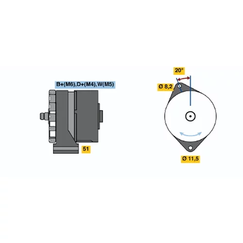 Alternátor BOSCH 0 986 032 710