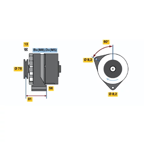 Alternátor BOSCH 0 986 034 080