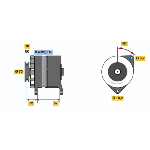 Alternátor BOSCH 0 986 034 730