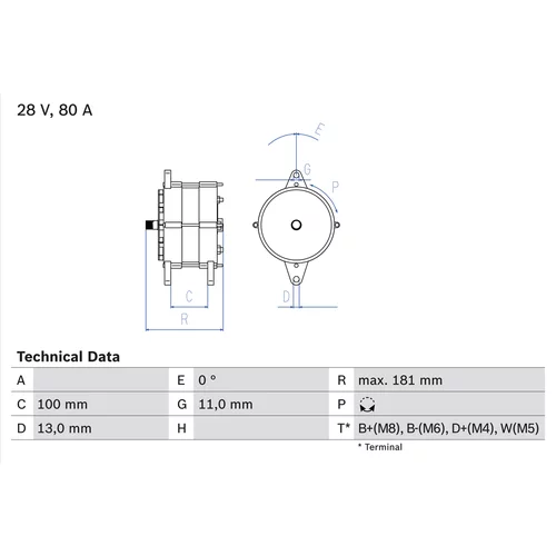 Alternátor BOSCH 0 986 039 260