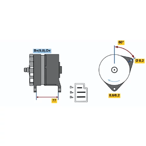 Alternátor BOSCH 0 986 044 601
