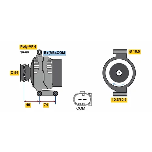 Alternátor BOSCH 0 986 047 940