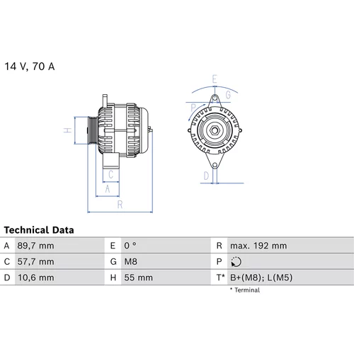 Alternátor 0 986 086 690 /BOSCH/