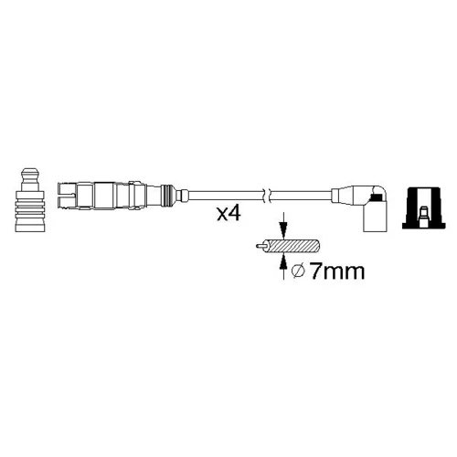 Sada zapaľovacích káblov 0 986 356 359 /BOSCH/ - obr. 4