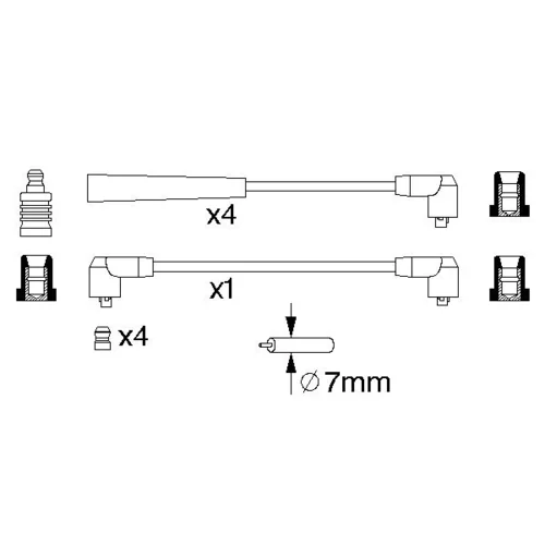 Sada zapaľovacích káblov 0 986 356 719 /BOSCH/ - obr. 4
