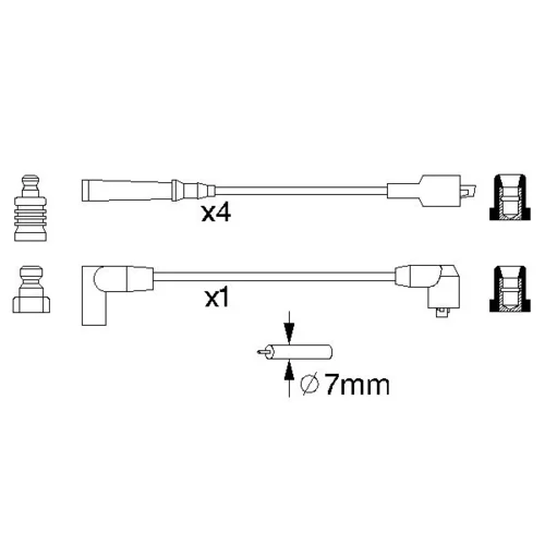 Sada zapaľovacích káblov 0 986 356 866 /BOSCH/ - obr. 4