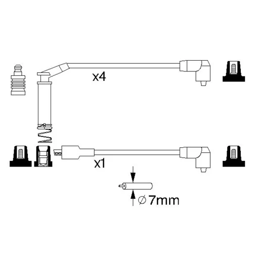 Sada zapaľovacích káblov 0 986 357 127 /BOSCH/ - obr. 4