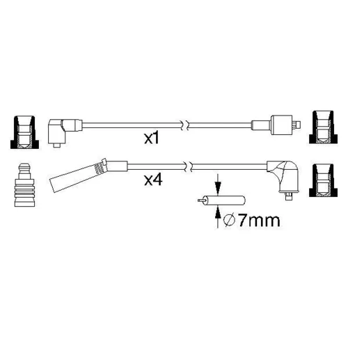 Sada zapaľovacích káblov 0 986 357 185 /BOSCH/ - obr. 4