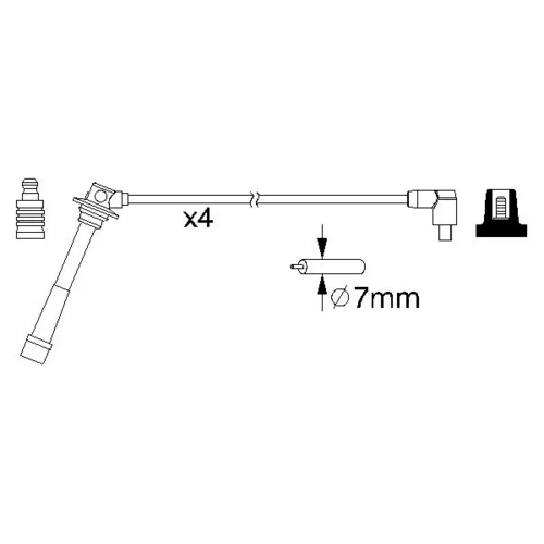 Sada zapaľovacích káblov 0 986 357 198 /BOSCH/ - obr. 4