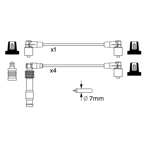 Sada zapaľovacích káblov 0 986 357 233 /BOSCH/ - obr. 4