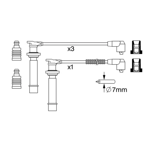 Sada zapaľovacích káblov 0 986 357 239 /BOSCH/ - obr. 4