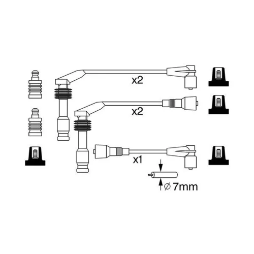 Sada zapaľovacích káblov 0 986 357 242 /BOSCH/ - obr. 4