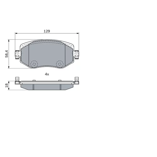 Sada brzdových platničiek kotúčovej brzdy 0 986 424 386 /BOSCH/ - obr. 6