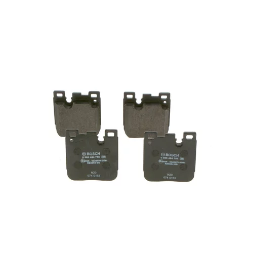 Sada brzdových platničiek kotúčovej brzdy 0 986 424 755 /BOSCH/ - obr. 2