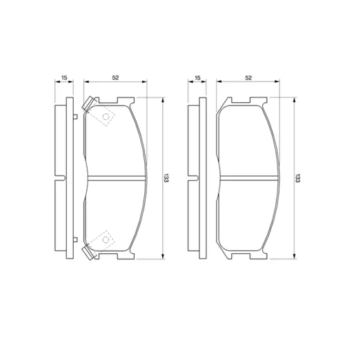 Sada brzdových platničiek kotúčovej brzdy 0 986 460 020 /BOSCH/ - obr. 4