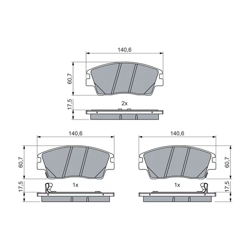 Sada brzdových platničiek kotúčovej brzdy 0 986 460 076 /BOSCH/ - obr. 4