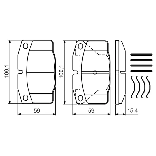 Sada brzdových platničiek kotúčovej brzdy 0 986 469 390 /BOSCH/ - obr. 4