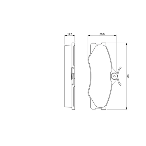 Sada brzdových platničiek kotúčovej brzdy 0 986 469 790 /BOSCH/ - obr. 4
