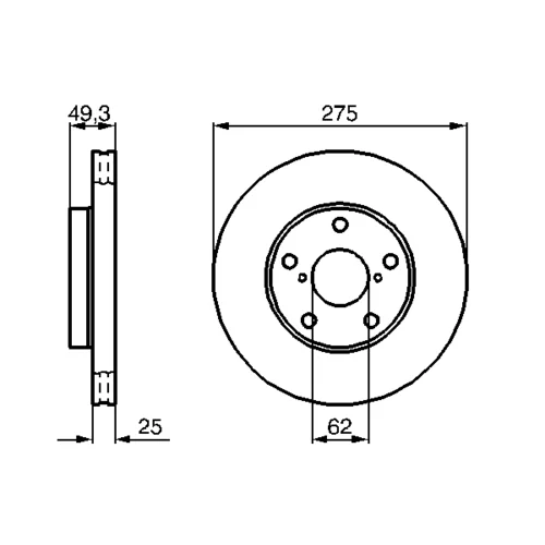 Brzdový kotúč 0 986 479 111 /BOSCH/ - obr. 4